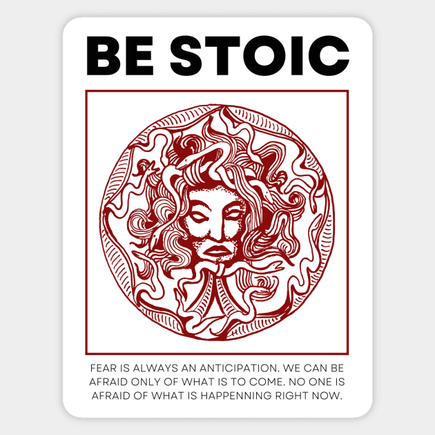 Embrace the Fear Medusa Stoic Sticker by Epictetus